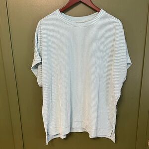 Light Blue Striped Women's Top